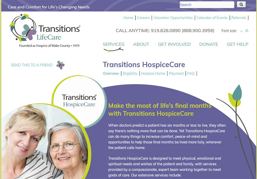 transitions hospicecare website
